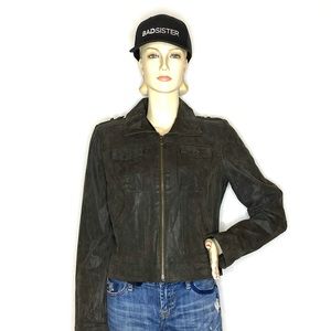 Levi’s Leather Shimmer Moto ZIP Jacket L